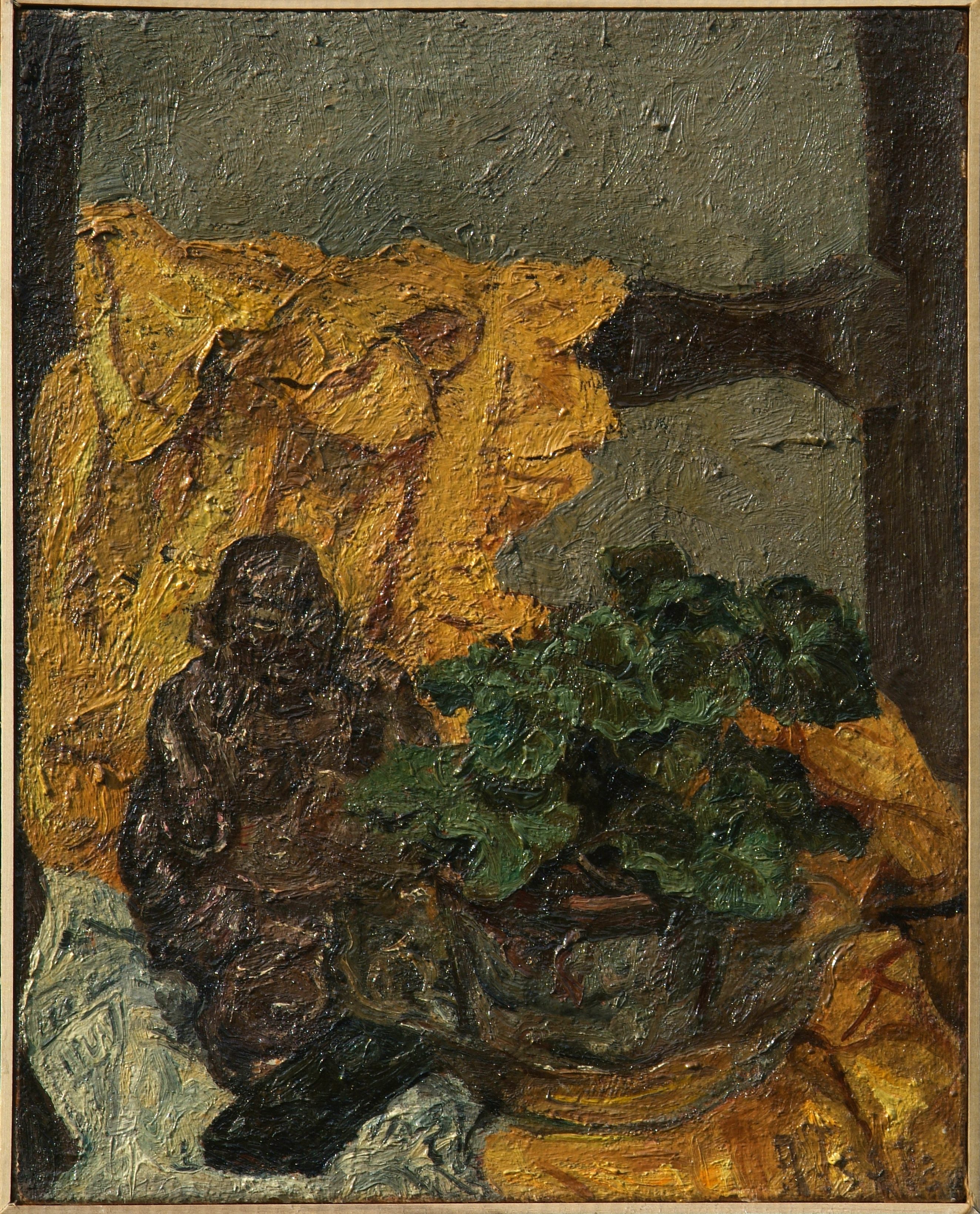 Budda, olio su tela, cm 51 x 40, anni ‘ 50