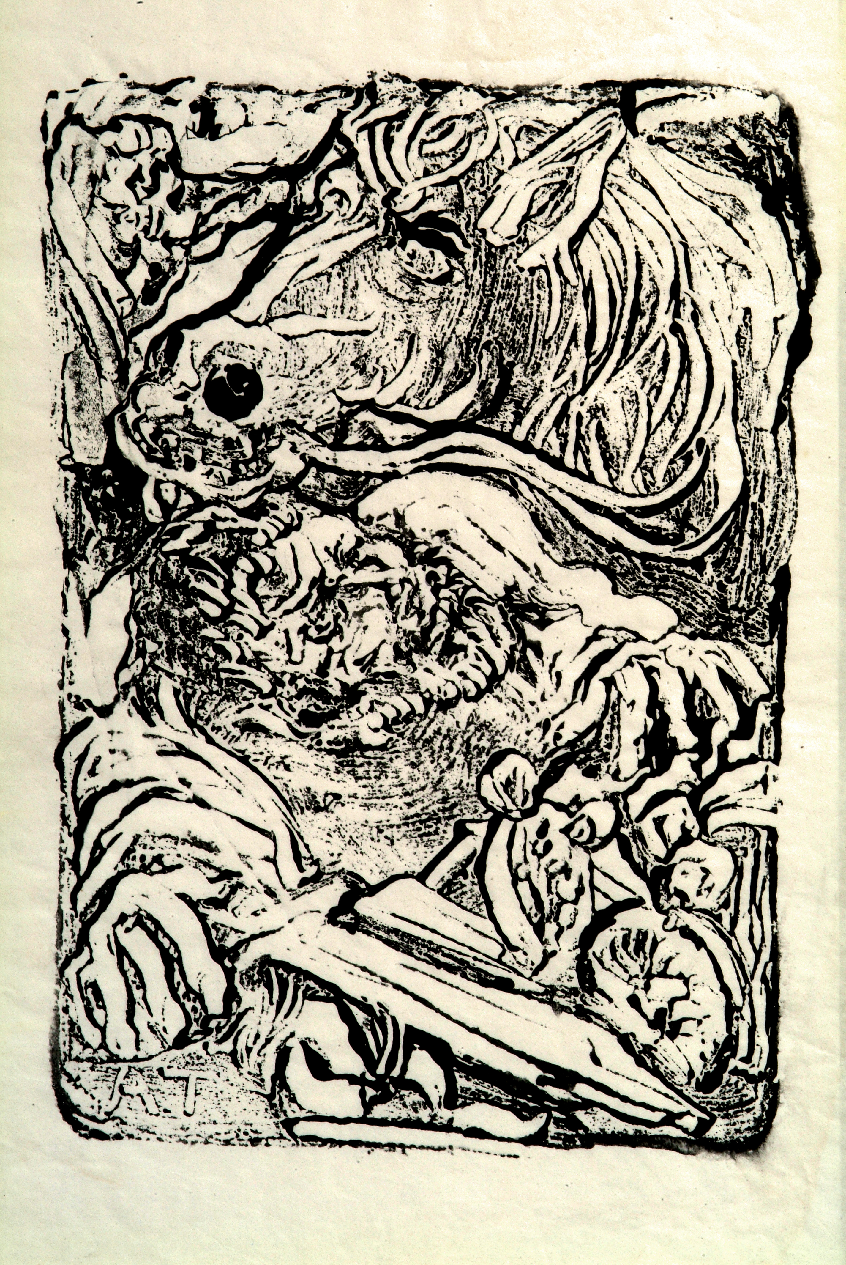 Caduta di San Paolo, Monotipo, cm 26 x 32, Anni ’80