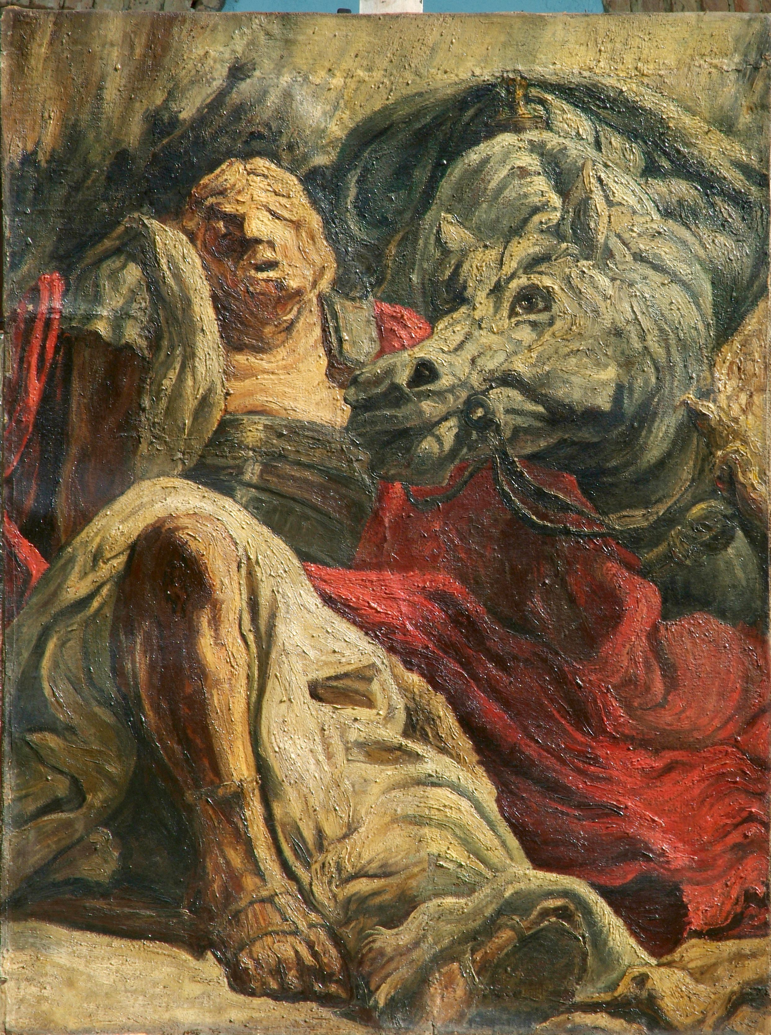 Caduta di San Paolo sulla via di Damasco, Olio su tela, cm 123 x 164, Anni ’50