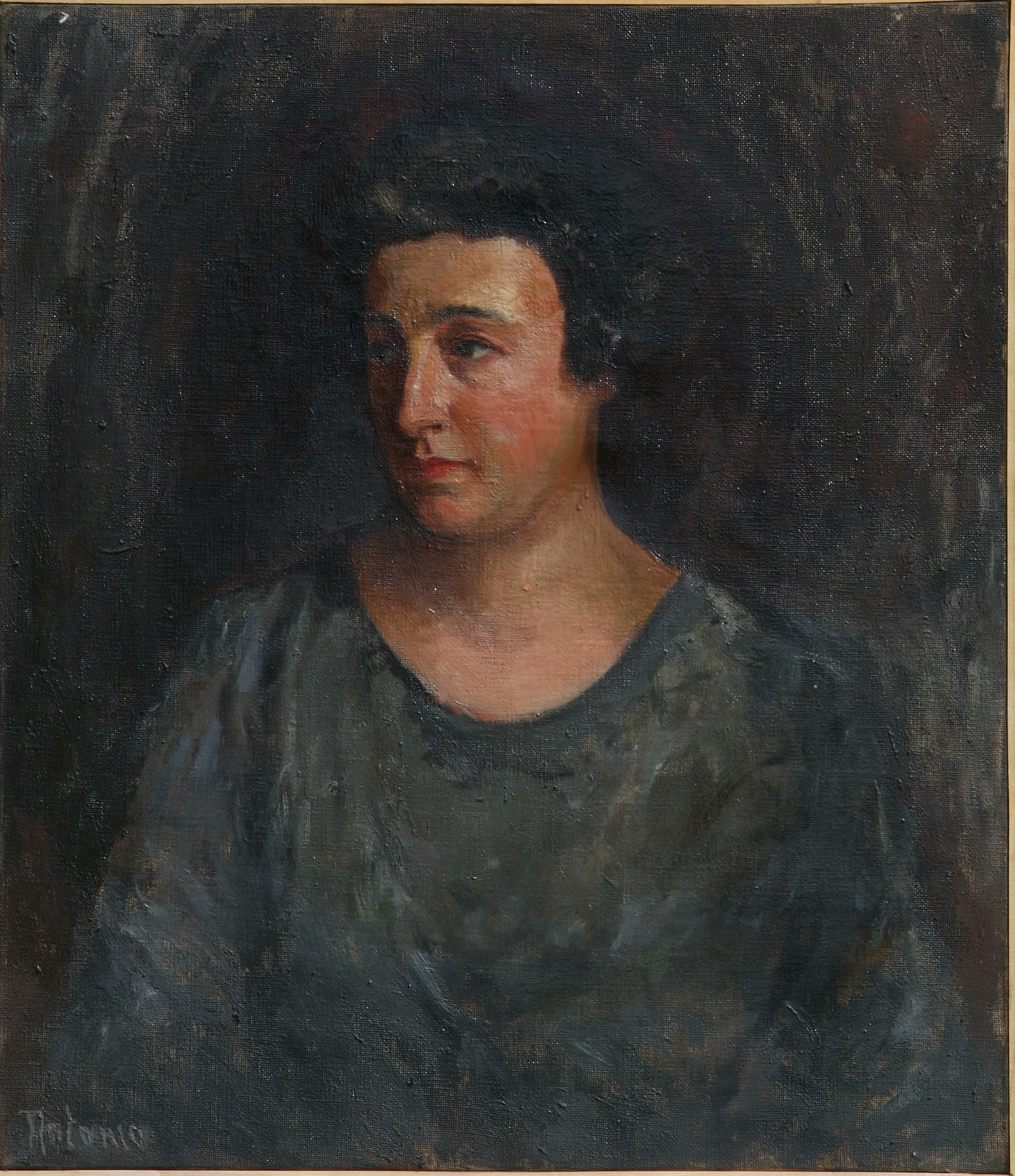 Nonna Linda, olio su tavola, cm 60 x 70, 1930