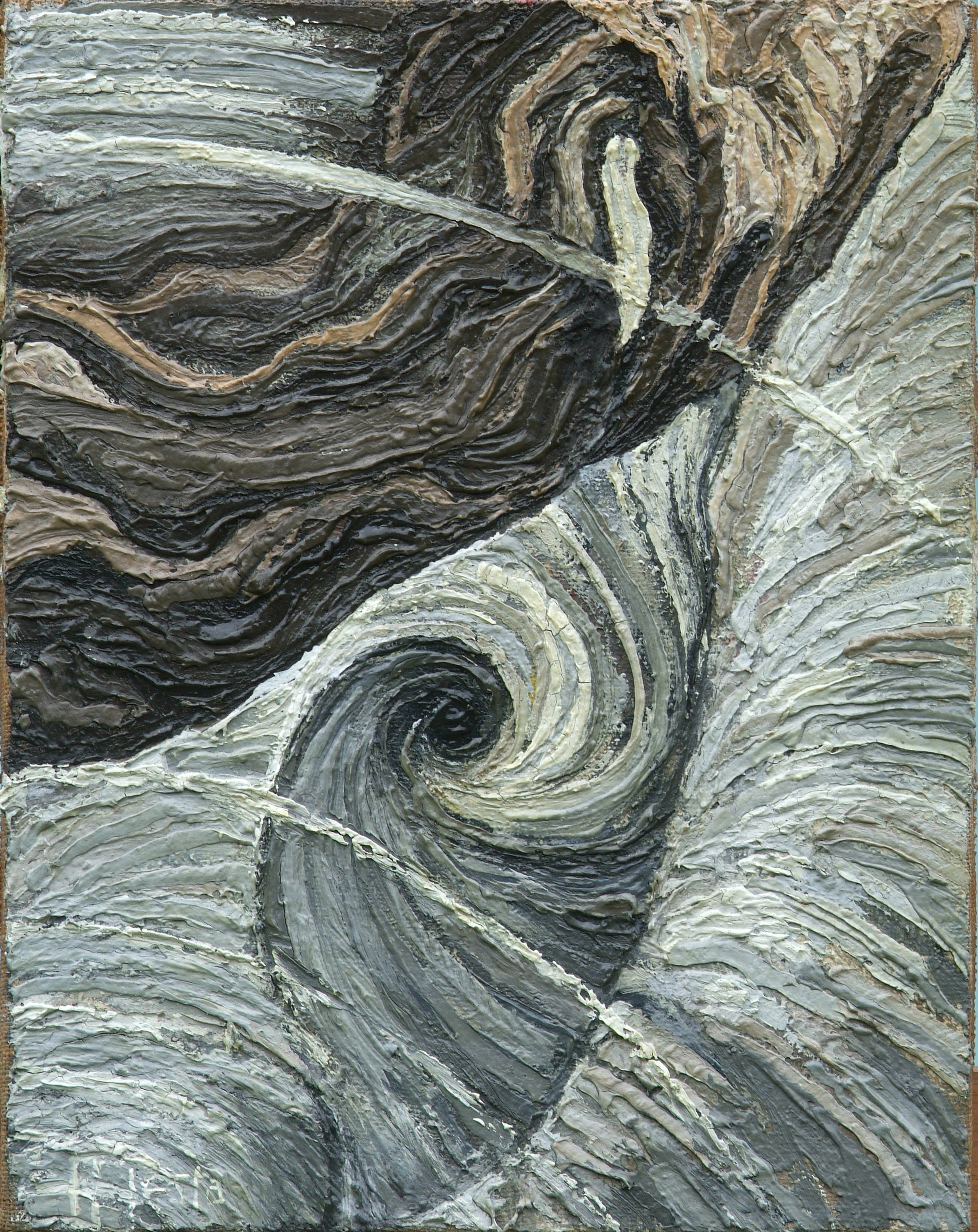 Vortice (Tao), oli su tela, cm 35 x 45, anni’80