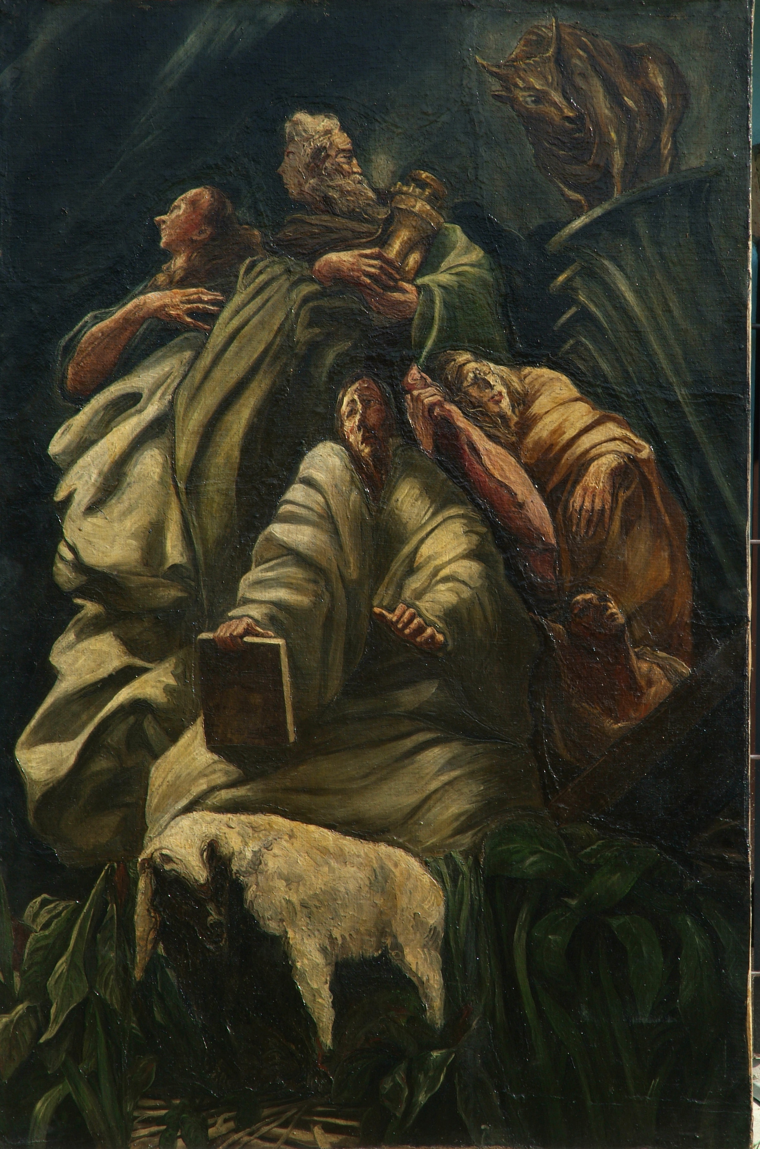 11 – I falsi profeti, Olio su tela, cm 136 x 208, Anni ’70