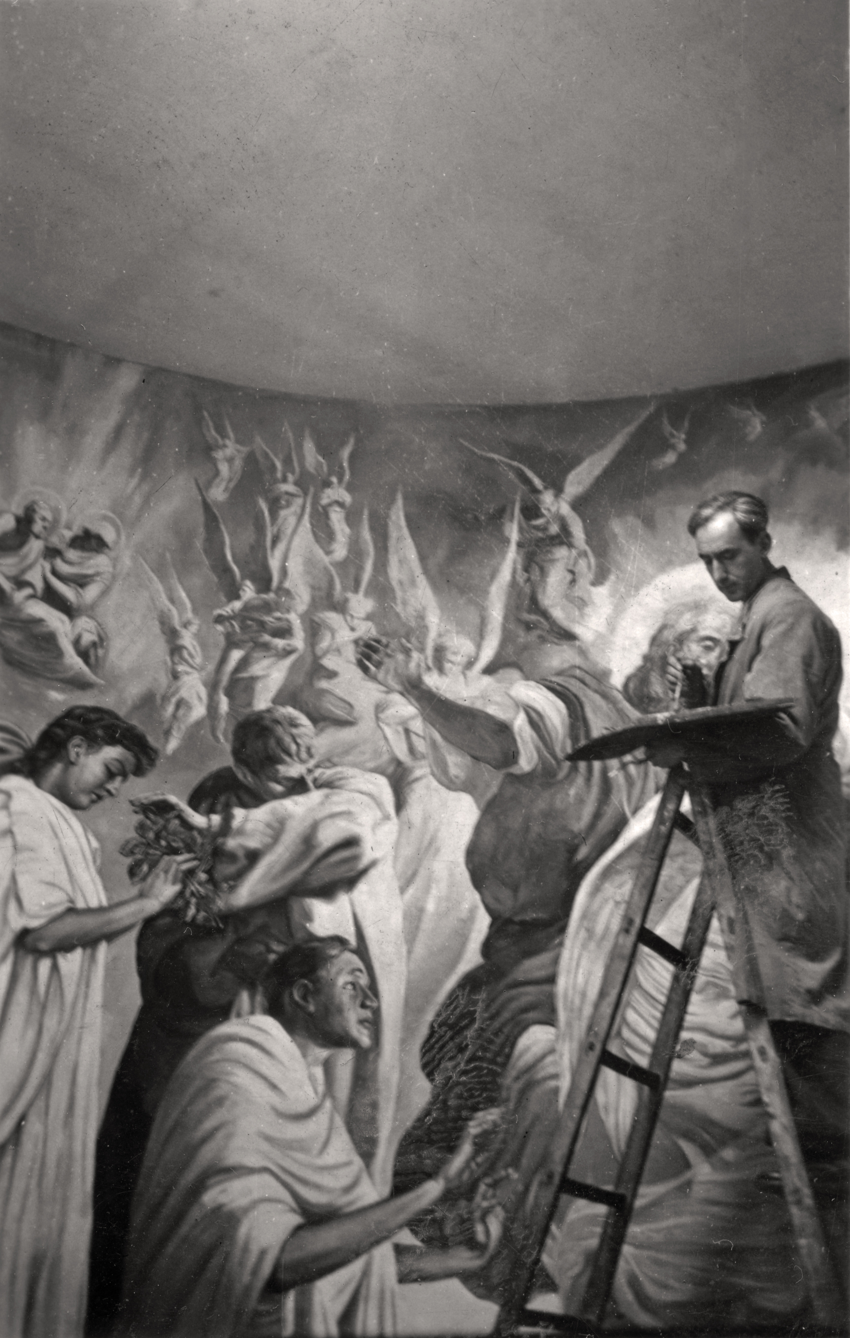 6 – Testa dipinge la Capella di San Giovanni Battista De La Salle, anni ’30