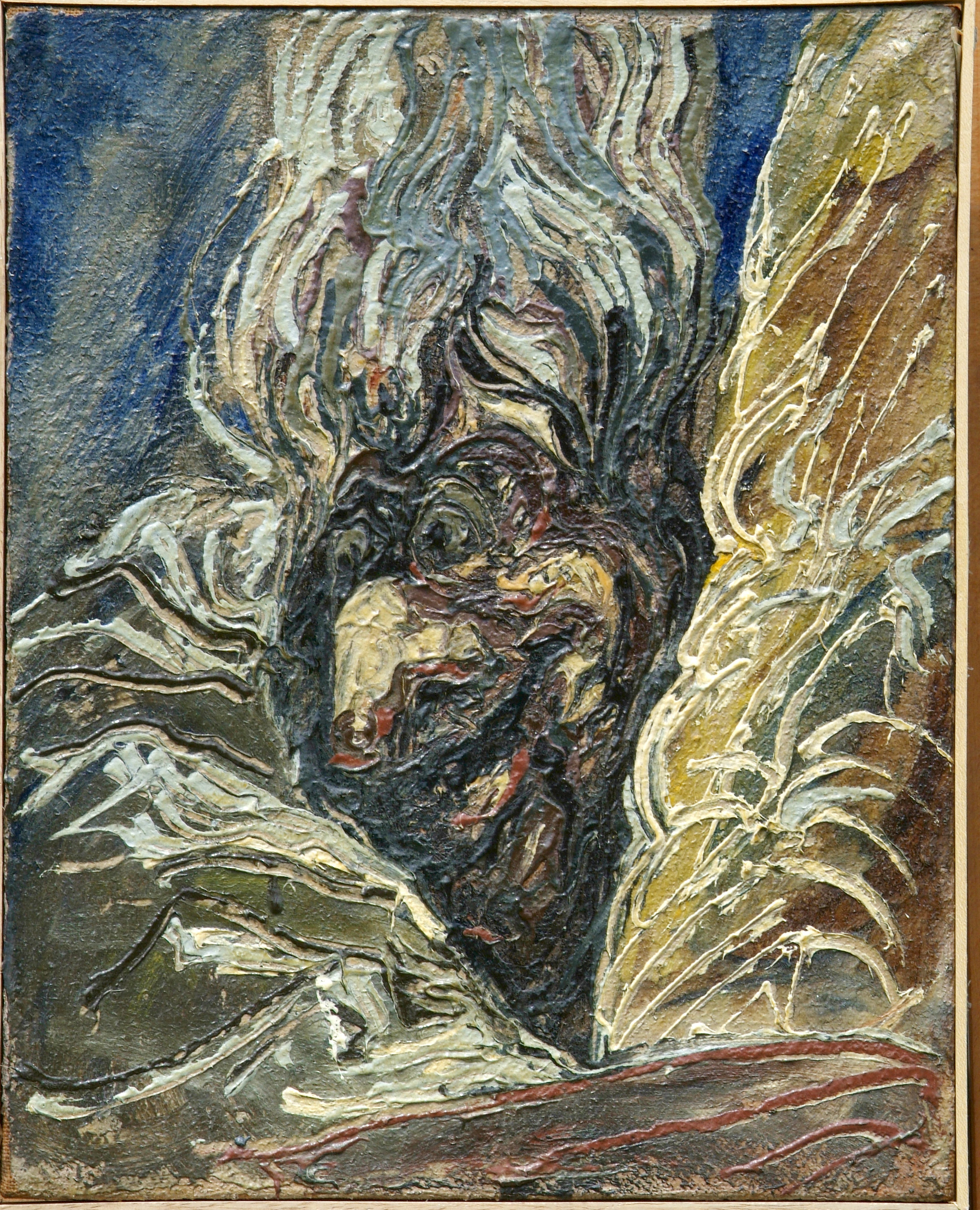 Colloquio con le streghe (Bozzetto), Olio su tele, cm 40 x 55, Anni ’80